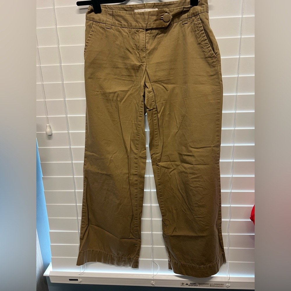 J. Crew Women's Tan Wide Leg Pants